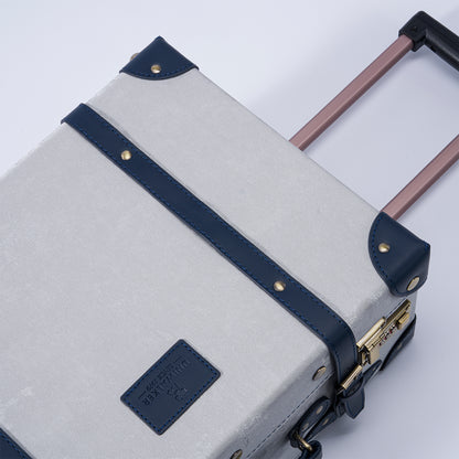 UNIWALKER Vintage Suitcase Set, Silver Grey
