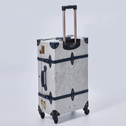 UNIWALKER Vintage Suitcase Set, Silver Grey