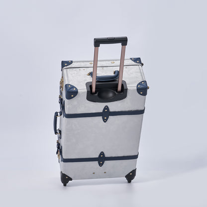UNIWALKER Vintage Suitcase Set, Silver Grey