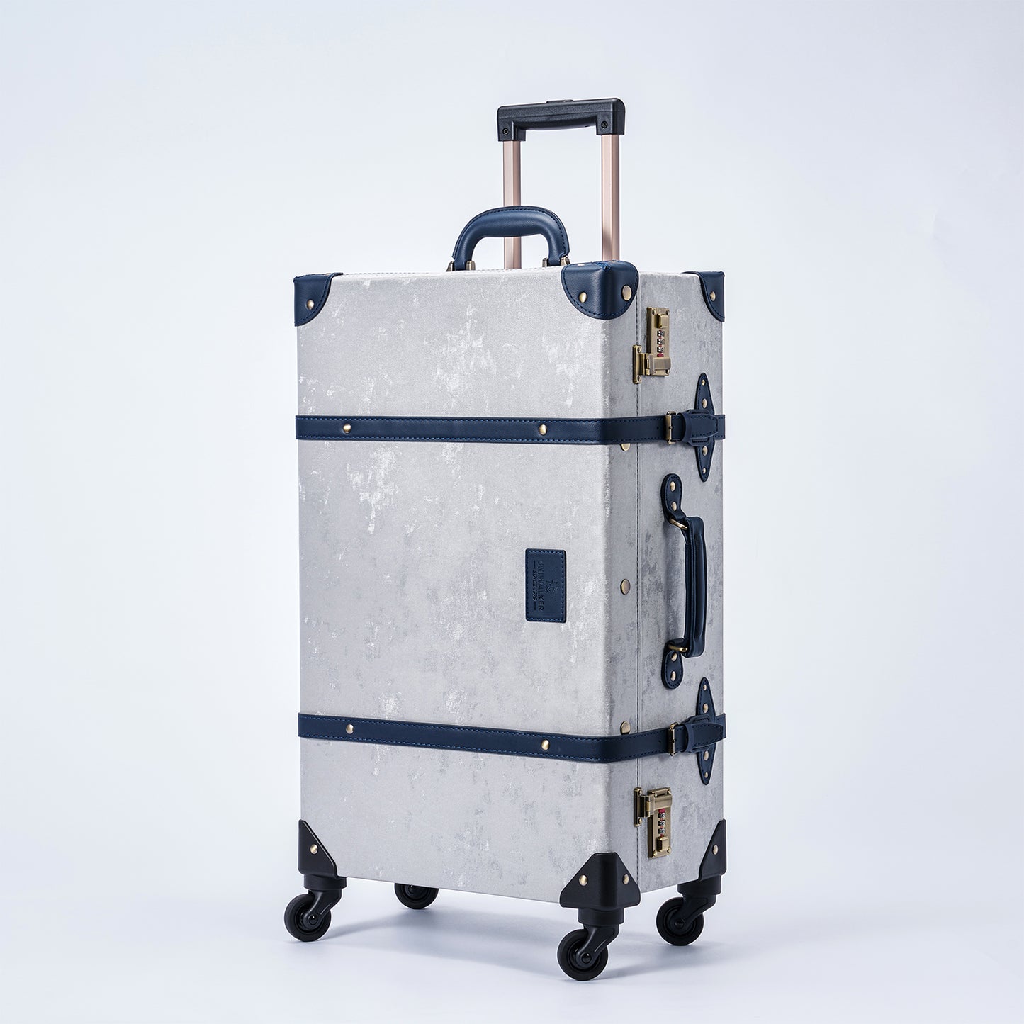 UNIWALKER Vintage Suitcase Set, Silver Grey
