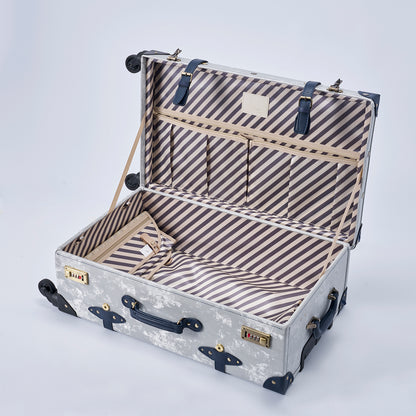 UNIWALKER Vintage Suitcase Set, Silver Grey